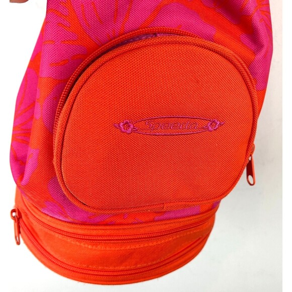 Speedo Canvas Drawstring Bucket Tote Bag Pink Orange Hibiscus Print Pool Beach - Picture 9 of 9